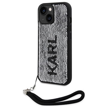 iPhone 14 Karl Lagerfeld Reversible Sequins Case - Black / Silver