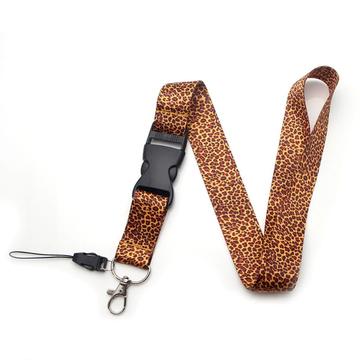 Key Hanger with Carabin and Strap - Leopard