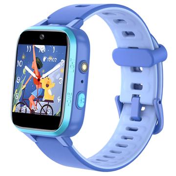 Kids Waterproof Smart Watch Y90 Pro with Dual Camera - Blue