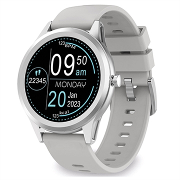 Ksix Globe Waterproof Smartwatch with Bluetooth 5.0 - Silver