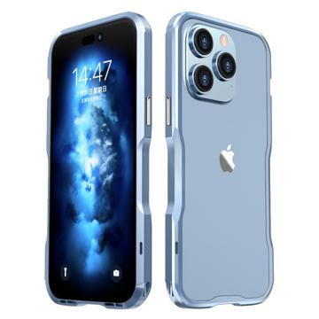 Luphie Safe Lock iPhone 14 Pro Max Metal Bumper - Blue