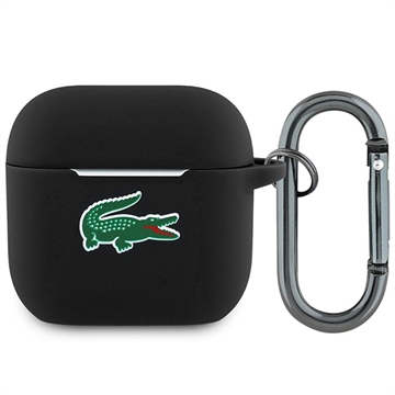 AirPods 4/AirPods 5 Lacoste Croc Logo Liquid Silicone Case - Black