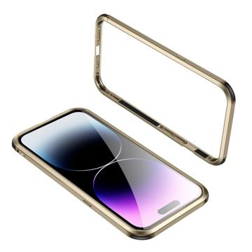 Le-Lock Series iPhone 14 Pro Metal Bumper - Gold