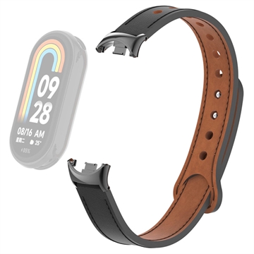 Xiaomi Smart Band 8 Leather Strap with Connectors - Black