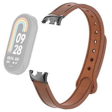 Xiaomi Smart Band 8 Leather Strap with Connectors - Brown