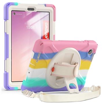 Lenovo Tab M8 Gen 4 Heavy Duty 360 Case with Hand Strap - Colorful