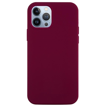 iPhone 14 Pro Liquid Silicone Case - Wine Red