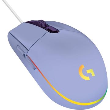 Logitech G203 Lightsync Optical Wired Gaming Mouse - Lilla