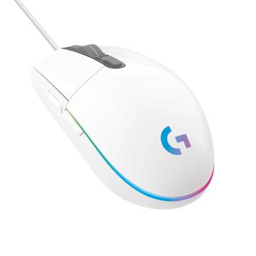 Logitech G203 Lightsync Optical Wired Gaming Mouse - White