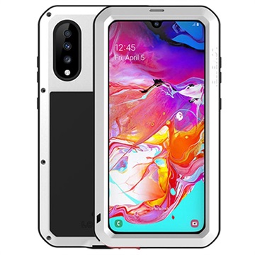 Love Mei Powerful Samsung Galaxy A70 Hybrid Case - White