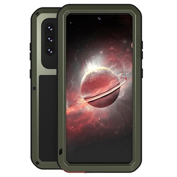 Love Mei Powerful Samsung Galaxy A72 5G Hybrid Case - Army Green