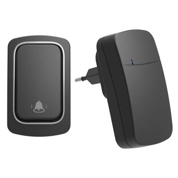 Self-Powered Wireless Doorbell ML01 - 38 Ringtones - Black