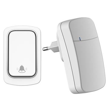 Self-Powered Wireless Doorbell ML01 - 38 Ringtones - White