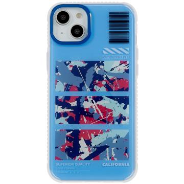 Mutural Camouflage Series iPhone 14 Hybrid Case - Blue