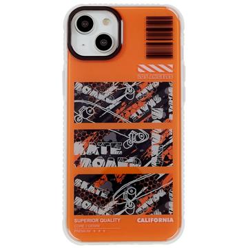 Mutural Camouflage Series iPhone 14 Plus Hybrid Case - Orange