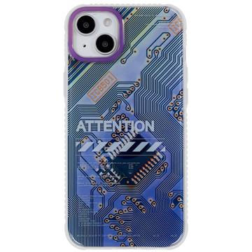 Mutural Modern Series iPhone 14 Plus Hybrid Case - Purple