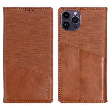 Muxma MX109 iPhone 14 Pro Wallet Case - Brown