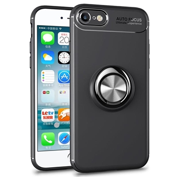 iPhone 7/8/SE (2020)/SE (2022) Magnet Ring Grip / Kickstand Case - Black