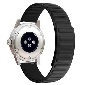 Samsung Galaxy Watch4/Watch4 Classic/Watch5/Watch6 Magnetic Silicone Sports Strap - Black