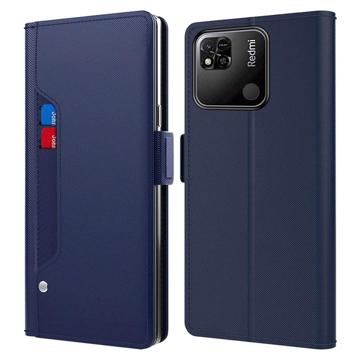 Makeup Mirror Xiaomi Redmi 10C Flip Case - Blue