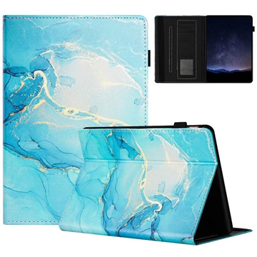 Amazon Kindle Paperwhite 4/3/2 Marble Pattern Folio Case - Blue