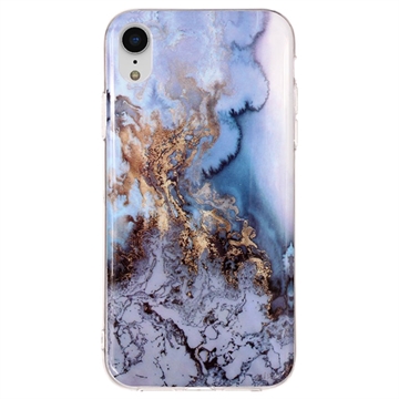 iPhone XR Marble Pattern IMD TPU Case - Lava