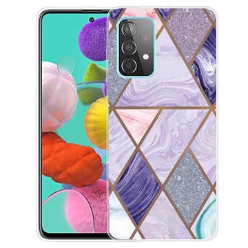 Marble Pattern Samsung Galaxy A32 (4G) TPU Case - Purple
