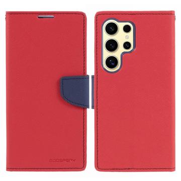 Mercury Goospery Fancy Diary Samsung Galaxy S24 Ultra Wallet Case - Red