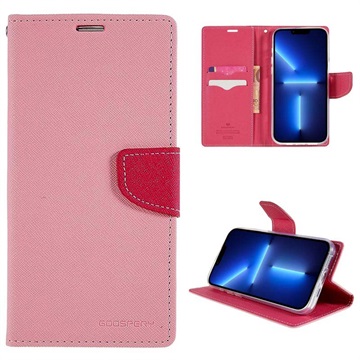 Mercury Goospery Fancy Diary iPhone 14 Pro Max Wallet Case - Pink