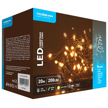 Modee C2004 Christmas Tree Lights with 8 Modes - 20m - Warm White