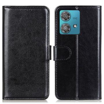 Motorola Edge 40 Neo Wallet Case with Magnetic Closure - Black