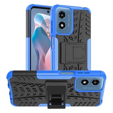 Motorola Moto G Play (2024) Anti-Slip Hybrid Case with Kickstand - Blue / Black