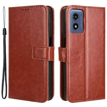 Motorola Moto G Play (2024) Wallet Case with Magnetic Closure - Brown