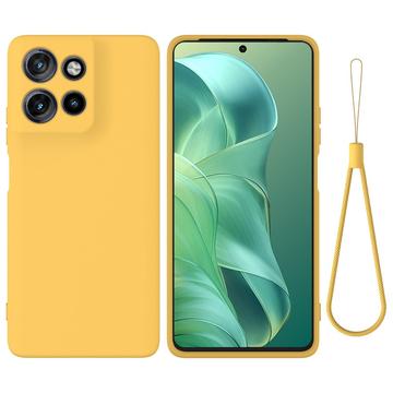 Motorola Moto G Power (2025) Liquid Silicone Case with Hand Strap - Yellow