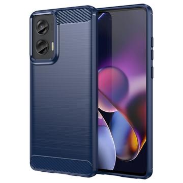 Motorola Moto G Stylus 5G (2024) Brushed TPU Case - Carbon Fiber - Blue