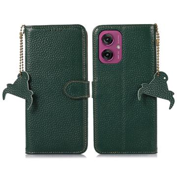 Motorola Moto G55 Wallet Leather Case with RFID - Green