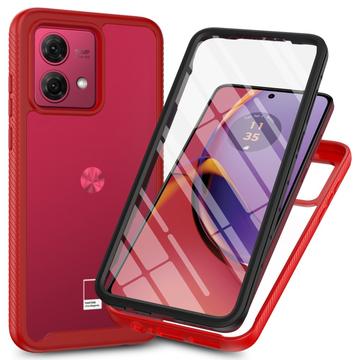 Motorola Moto G84 360 Protection Series Case - Red / Clear
