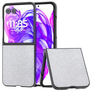 Motorola Razr 50 Ultra Rhinestone Texture Hybrid Case - Silver