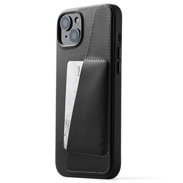 Mujjo Full Leather iPhone 14 Plus Wallet Case - Black