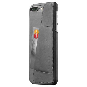 iPhone 7 Plus / iPhone 8 Plus Mujjo Wallet Leather Cover - Grey
