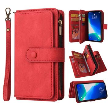 Multipurpose Series iPhone 14 Pro Max Wallet Case - Red