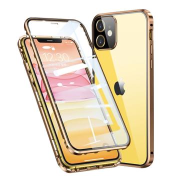 iPhone 11 Magnetic Case with Tempered Glass - Gold
