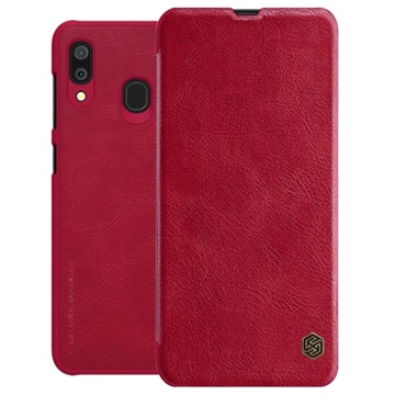 Nillkin Qin Samsung Galaxy A30, Galaxy A20 Flip Case with Card Slot - Red