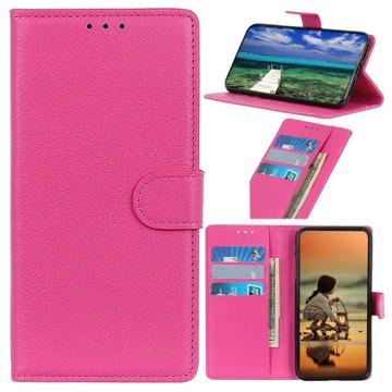 Nokia C21 Plus Wallet Case with Magnetic Closure - Hot Pink