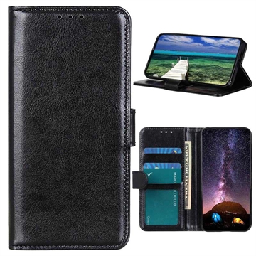 Nokia C31 Wallet Case with Magnetic Closure - Black