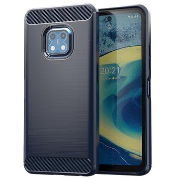 Nokia XR20 Brushed TPU Case - Carbon Fiber - Blue