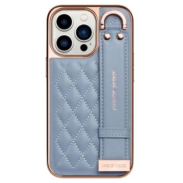 Onegif Design iPhone 14 Pro Max Hybrid Case with Hand Strap - Baby Blue