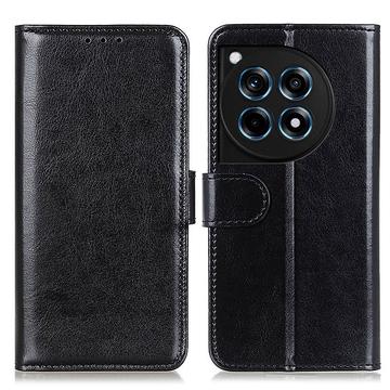 OnePlus 12R/Ace 3 Wallet Case with Magnetic Closure - Black
