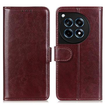 OnePlus 12R/Ace 3 Wallet Case with Magnetic Closure - Brown