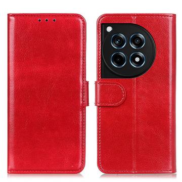 OnePlus 12R/Ace 3 Wallet Case with Magnetic Closure - Red